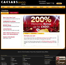 Caesars Bingo Promotions Page