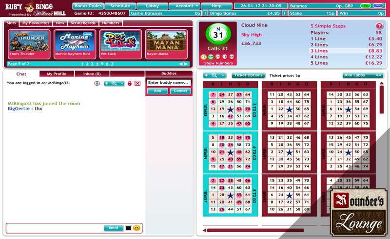 ruby bingo login