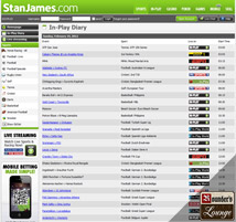 Stan James Sportsbook Live Betting